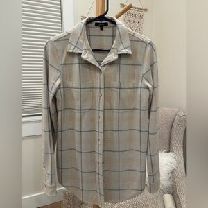 Quince, Plaid Button-Up Shacket, Small
